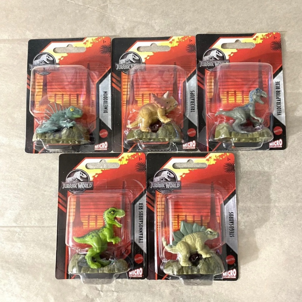 Jurassic World Mattel Micro Dinosaur Collection ..5 Figure Set